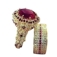 Пръстени за жени момичета бял камък пръстен, ръчно изработени луксозни нарязани, сватба годеж бижута пръстен подаръци