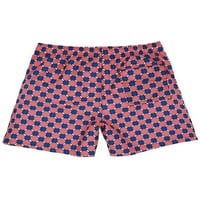 Sanviglor Men Beach Pants Pocket Swimsuit High Toist Boardshorts удобно плуване костюм горещ пролет за къпане розова решетка xl