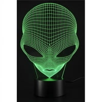 3D лампа usb мощност невероятна оптична илюзия 3d растеж LED лампа чуждестранни форми, разнообразен цвят