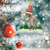 Мишуовоти динозавър животински персонализация коледно дърво украшение коледно дърво висулки висящи висулки плюшени занаяти за Коледа празнично парти Домашен декор