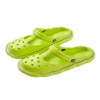 Daeful Ladies Beach Shoes Бързи сухи запушвания приплъзване на чехли на закрито леки дишащи ежедневни обувки Зелени 5.5-6