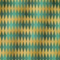 OneOone Cotton Fle Teal Green Fabric Argyle Проверете шиене на тъкан от двора отпечатани DIY дрехи Шиещи консумативи