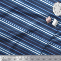 Soimoi Cotton Poplin Fabric Horizontal Stripe Fabric отпечатъци по двор широк