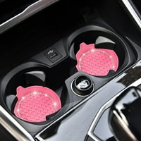 Pink Bling Car Cup Coasters с неплъзгаща се база Coaster Universal