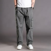 Lolmot суитчъри за мъже панталони плюс размер ежедневни товарни панталони Леки разхлабени широки спортни панталони с джобове с джобове с джобове