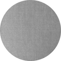 Ahgly Company Indoor Round Solid Grey Modern Area Rugs, 7 'кръг