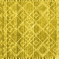 Ahgly Company Indoor Rectangle Trellis Yellow Modern Area Rugs, 2 '5'