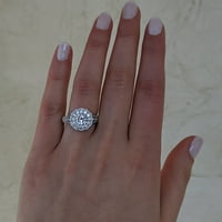 18к цветен цветен дизайн дуо сватбен пръстен комплект годежен пръстен и сватбена халка с кубичен цирконий, размер 6)