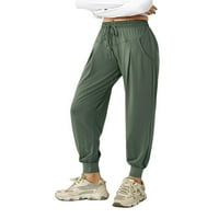 Kiapeise жени джогинг панталони спокойни приспособления на тегличките за ежедневни панталони за активно облекло с джобове
