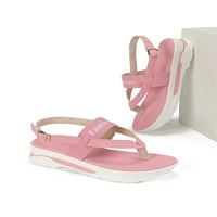 Daeful жени Небрежни обувки Платформа Thong Sandal Summer Kenge Sandals Sport Buckle Anti-Slip Beach Flip Flops Pink 8.5