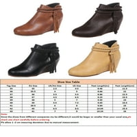 Frontwalk Womne's Wedge Booties Зимни топли глезени Ботуши Цип ходене Неплъзгащи се дами