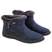 Жени зимни снежни ботуши Арка Поддръжка на външни топли глезени Ботуши цип водоустойчиви обувки