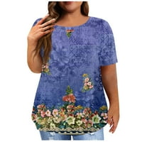 Tobchonp удобни пуловер върхове женски ежедневни модни дрехи за жени Цветни тениски за жени лилаво xxxl