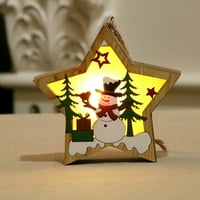 Орнамент орнамент коледно дърво висулка светещи малки висулки аранжимент Санта снежен човек елен коледни декорации