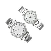 Сребърни часовници Двойка китки Модерни часовници Креативни любовници часовници