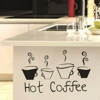 Ново пристигане красив дизайн кафе чаши чаено кафе арт декол винилов стенен стикер