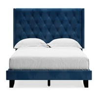 Дизайн на подписа от Ashley Contemporary Vintasso Queen Tpelleded Bed Blue