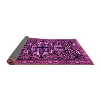 Ahgly Company Indoor Square Animal Purple Traditional Area Rugs, 7 'квадрат