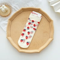 Коледни ежедневни чорапи Женски памук Дишащ стъклен копринен прозрачен отпечатък от ръба