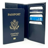 Истински кожен паспорт на паспорт Притежател на документа за лична карта портфейл