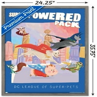Филм на комикси DC League of Super Pets-Супер захранван стенен плакат, 22.375 34 в рамка