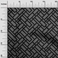 OneOone Rayon Black Fabric Geometric Quilting Consties Print Sheing Fabric до двора
