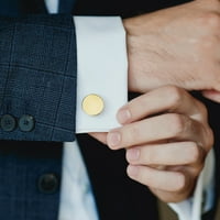 Анавия бижута от неръждаема стомана класически смокинг риза Копчета за Ръкавели За Мъже, подходящ за годишнина от сватбата Бизнес и ежедневието - [злато, чифт копчета за Ръкавели]