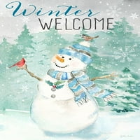 Нека вали сняг син снежен човек портрет от Синтия Колтър