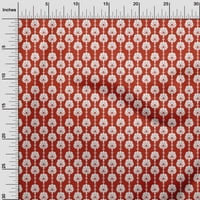 OneOone Polyester Spande Red Fabric Asian Block Sewing Material Print Fabric край двора