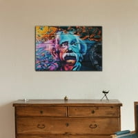 Wall - Canvas Wall Art - Графити с Алберт Айнщайн - Галерия Wrap Modern Home Art