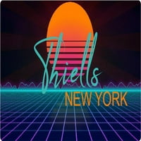 Thiells New York Vinyl Decal Stiker Retro Neon Design