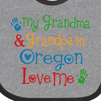 Инктастичен Орегон баба и дядо ме обичат подарък бебе момче или бебе момиче лигавник