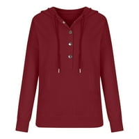 Женски Zip Up Jackets якета солидна суитчър за теглене на качулки цвят цвят суичър с дълги ръкави с дълги ръкави