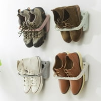 Сгъваеми висящи обувки багажник закачалки прости лепкави полезни монтирани обувки за стена Организатор за съхранение за дома за дома