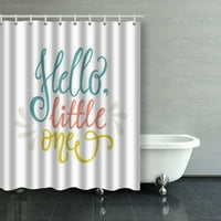 Здравей малко уникална типография плакат душ завеси за баня завеса за баня