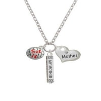 Delight Jewelry Silvertone Volleyball - '' Set It '' Винаги моята майка Zoe колие