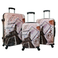 Световен пътешественик Париж колекция Hardside 3 части Spinner багаж