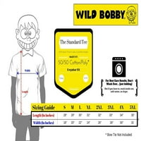 Wild Bobby, цветна конна глава любител на животни Мъжки тениска, оранжева, 5XL