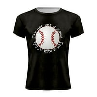 Бейзболна тениска бейзболна графика сладък тийп върхове мъже писмо отпечатани софтболни ризи с къс ръкав ежедневни спортни върхове