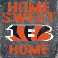 Cincinnati Bengals 6 '' 12 '' Домашен сладък домашен знак