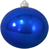Коледа от Кребс голям коледен орнамент лъскаво синьо 6