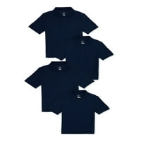 Чудно нация момчета училищна униформа Пике Поло ризи с къс ръкав, 4-пакет, размери 4-18