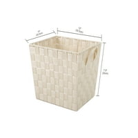 Решения за съхранение на тъкани каишка за съхранение на багаж за килера, спалнята и организацията на прането-Средна слонова кост