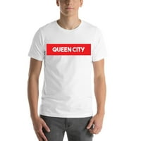 Супер червен блок Queen City с къс ръкав памучна тениска от неопределени подаръци