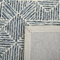 Резюме Brock Geometric Wool Area Rug, Blue, 9 '12'