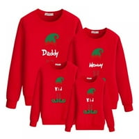 Съответстващи коледни тоалети за семейно Коледа коледна мама татко деца пуловер топ пуловер коледни подаръци Семейство съвпадащ пуловер комплект