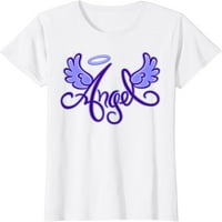 Дамски ретро 90-те 00s хвърляне на ангелски крила y2k естетична тениска графика ежедневни ризи за кръгла шия бял тройник