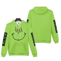 Коледна Grinch Classic Hoodie Sweatshirt Sweaters Дълго ръкав Детски риза върхове плюс размер XXS-5XL