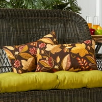 Timberland Floral In. Външен правоъгълник хвърляне на възглавница от Greendale Home Fashions