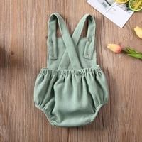 Новородено бебе деца момче момиче лято ромпер боди Jmpsuit тоалети Sunsuit Green 3- месеца